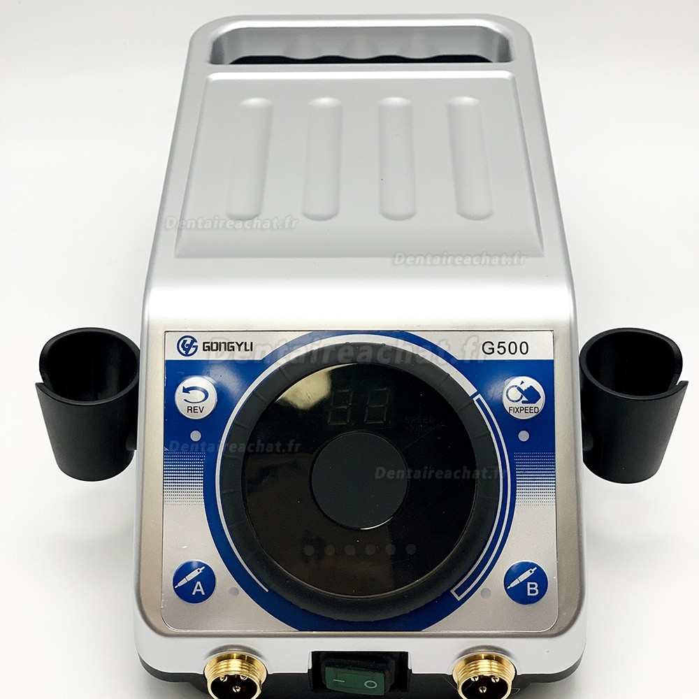 Micromoteur de laboratoire dentaire GONGYU G500 avec pièce à main 50000 tr/min et pédale de commande